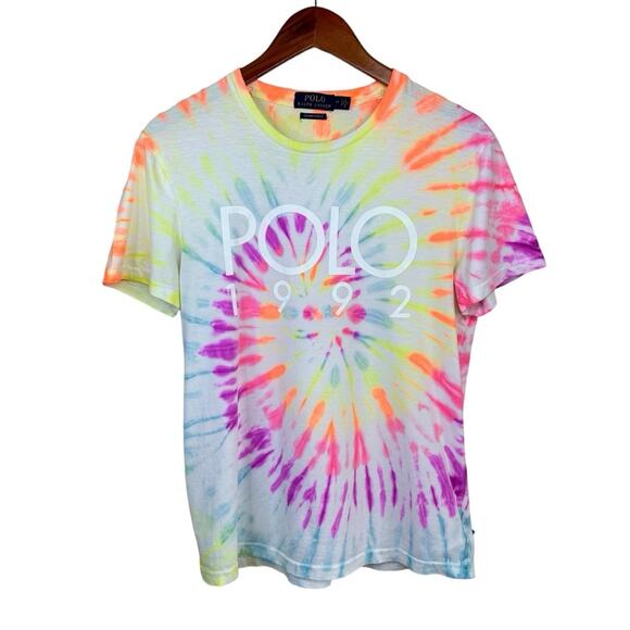 POLO RALPH LAUREN Tie Dye T-shirt 1992 Cotton Custom Slim Fit Men’s Size M - Picture 2 of 13